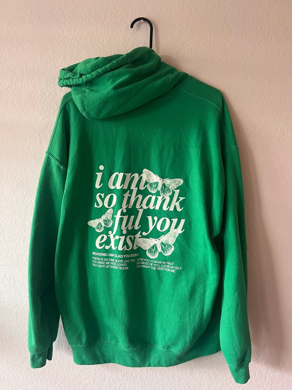 Charlie & Claire's Boutique I Am So Thankful You Exist Hoodie Green XL